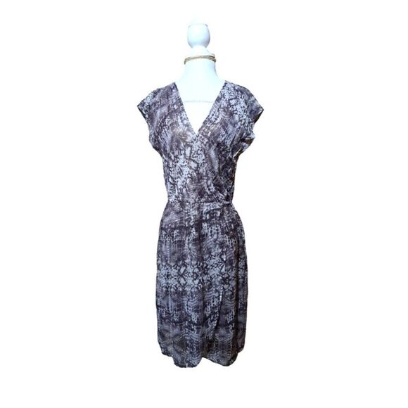 Velvet by Graham & Spencer Regan Snake-Printed Faux Wrap Mini Dress Small - Picture 4 of 9